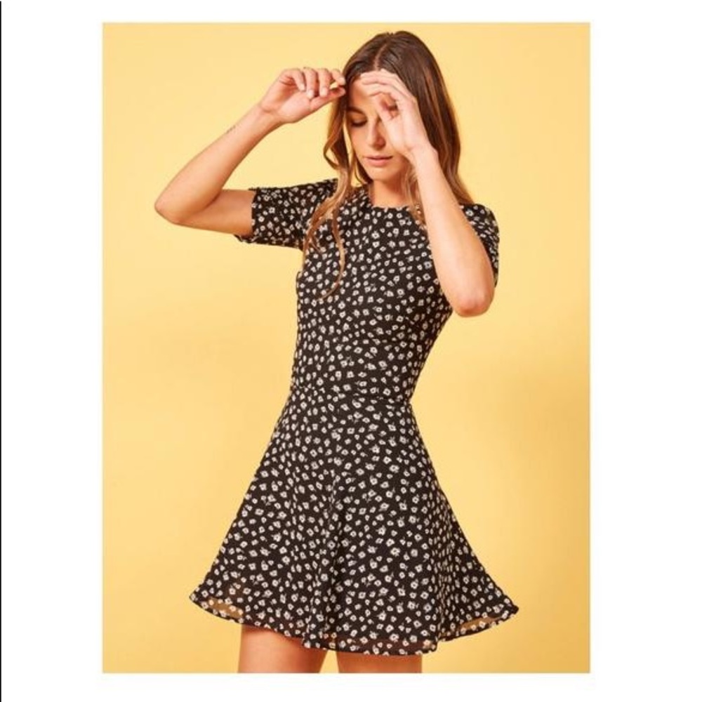 Reformation Gracie Ruched Floral Mini Dress 6